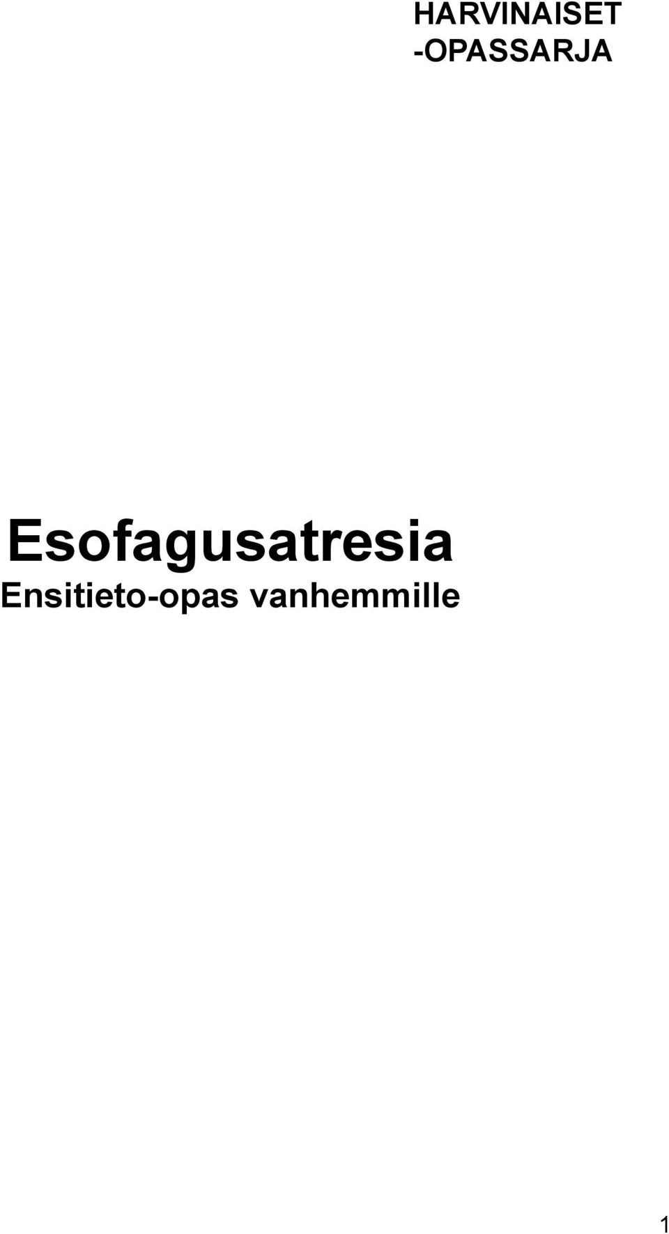 Esofagusatresia