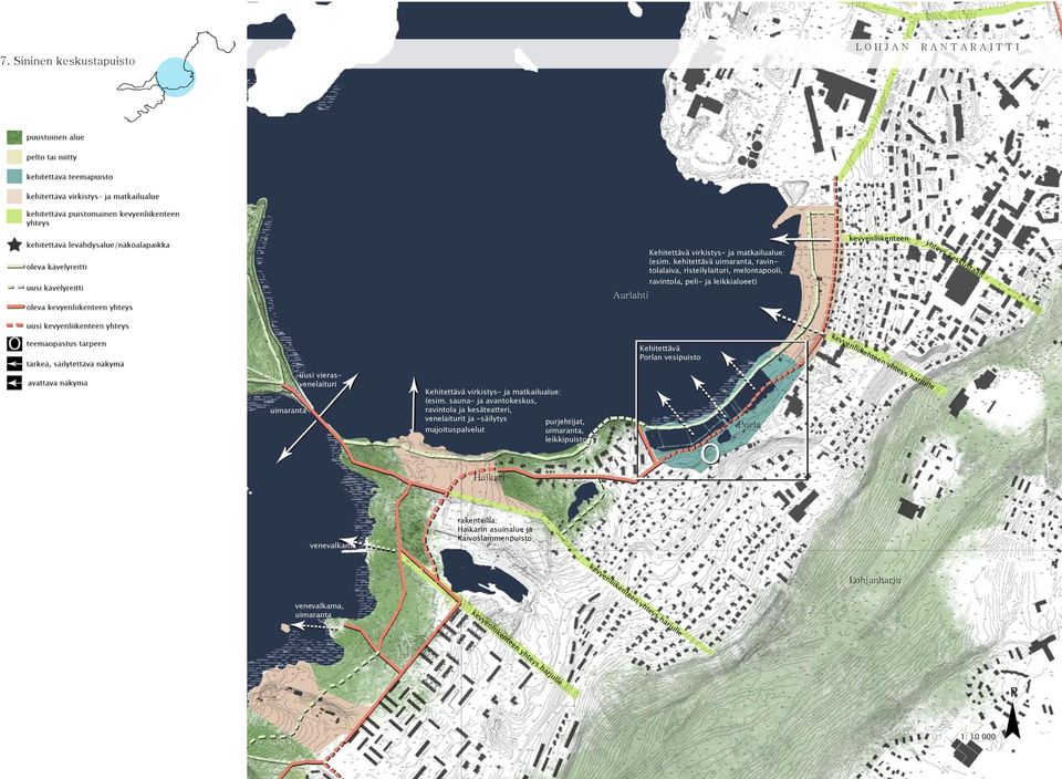 Porlan vesipuisto uimaranta uusi vierasvenelaituri Kehitettävä virkistys- ja matkailualue: (esim.