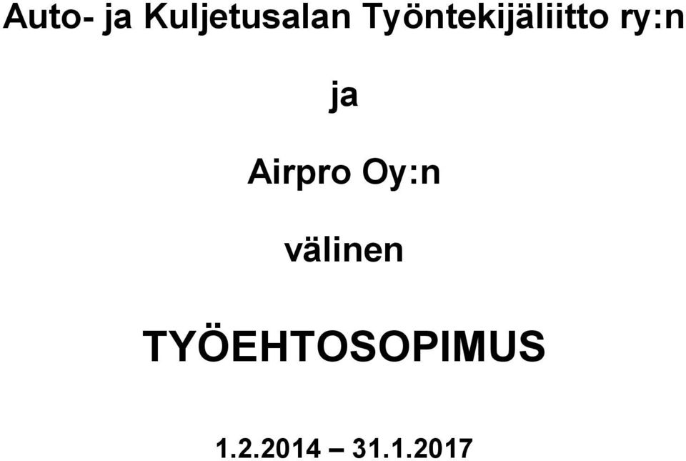 Airpro Oy:n välinen