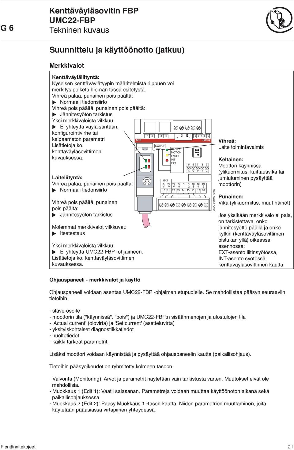 tai kelpaamaton parametri Lisätietoja ko. kenttäväyläsovittimen kuvauksessa.