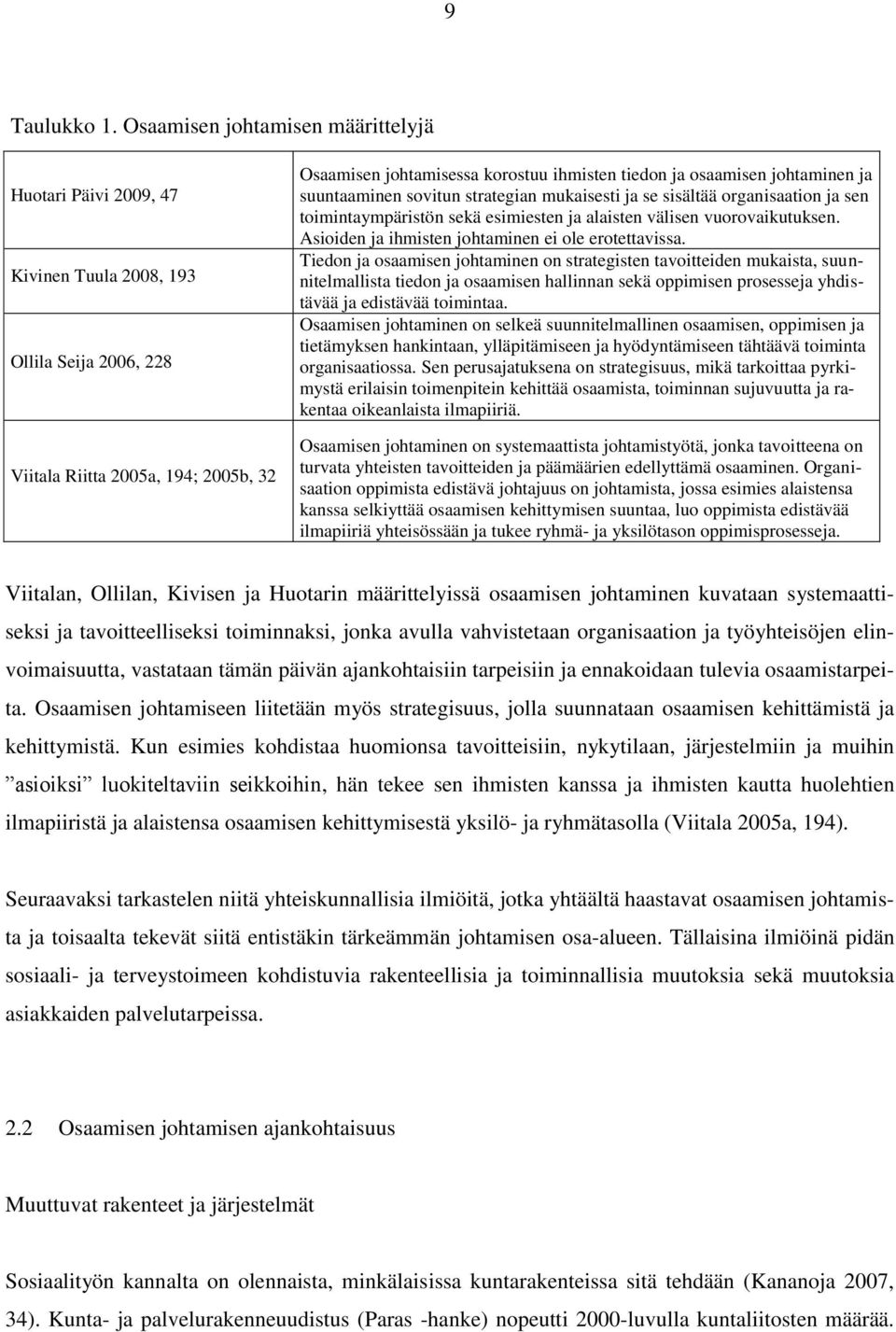 osaamisen johtaminen ja suuntaaminen sovitun strategian mukaisesti ja se sisältää organisaation ja sen toimintaympäristön sekä esimiesten ja alaisten välisen vuorovaikutuksen.