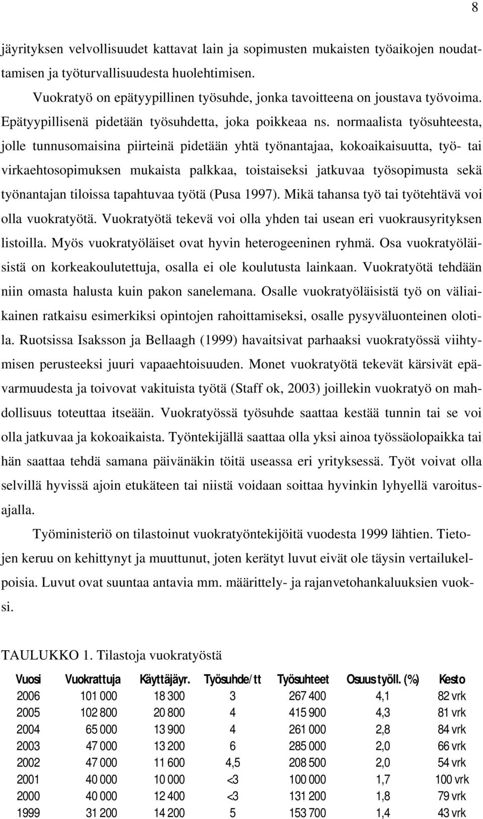 normaalista työsuhteesta, jolle tunnusomaisina piirteinä pidetään yhtä työnantajaa, kokoaikaisuutta, työ- tai virkaehtosopimuksen mukaista palkkaa, toistaiseksi jatkuvaa työsopimusta sekä työnantajan