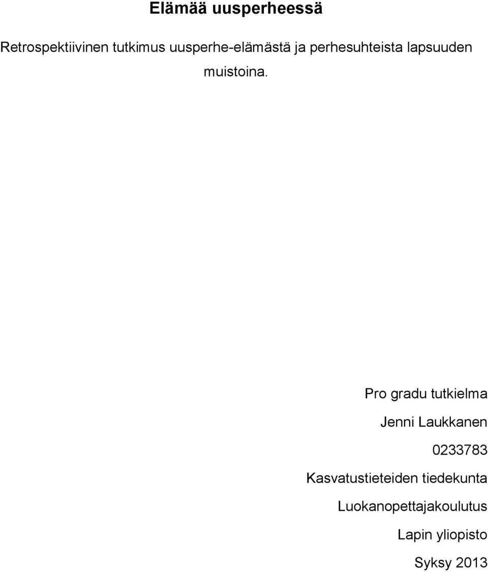 Pro gradu tutkielma Jenni Laukkanen 0233783