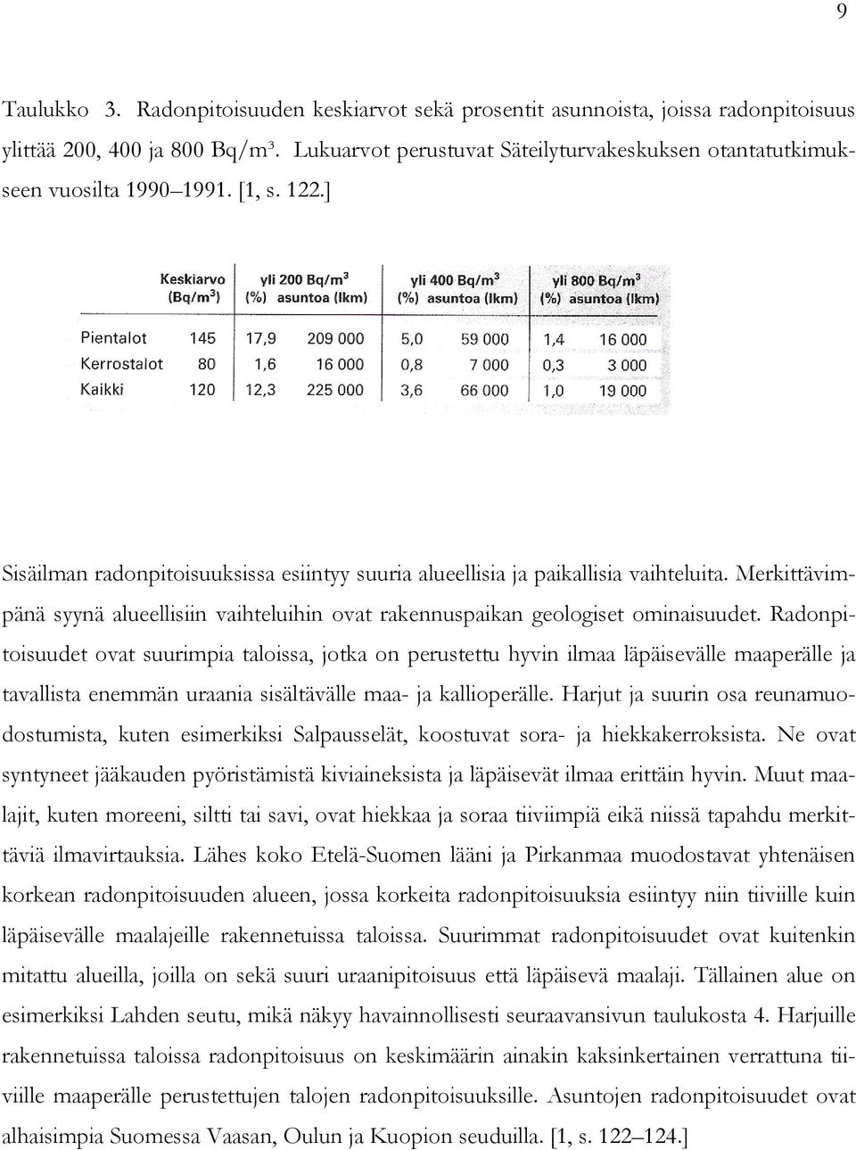 Merkittävimpänä syynä alueellisiin vaihteluihin ovat rakennuspaikan geologiset ominaisuudet.