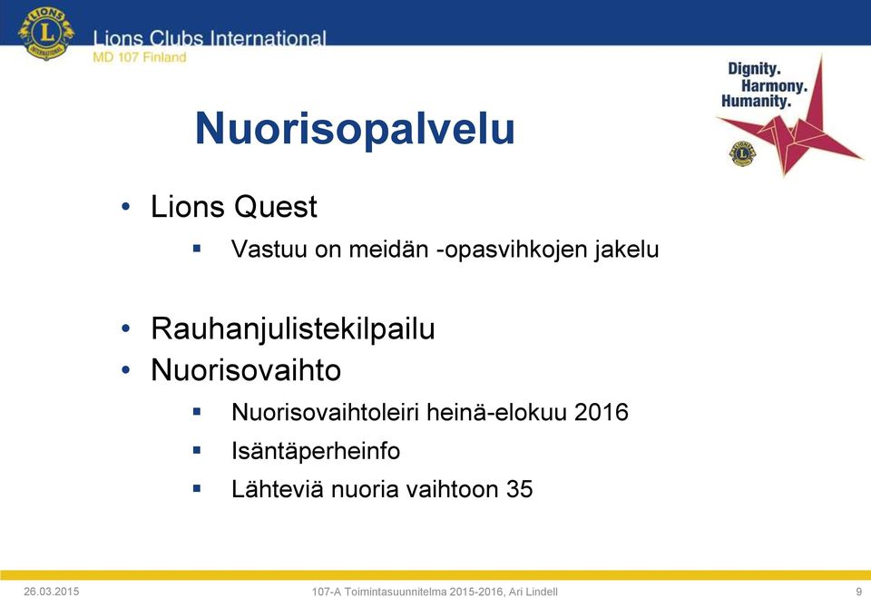 Nuorisovaihtoleiri heinä-elokuu 2016 Isäntäperheinfo