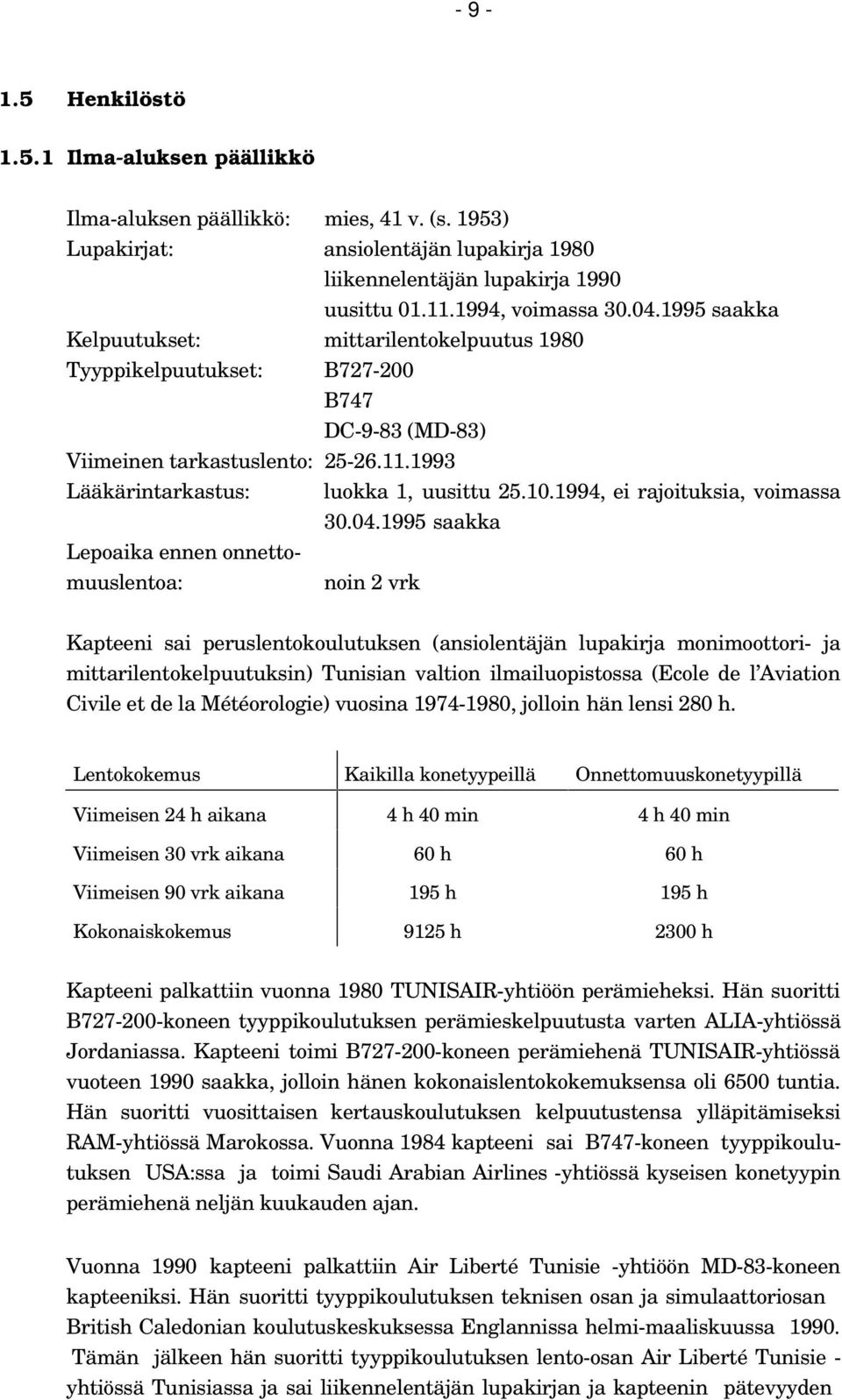 1994, ei rajoituksia, voimassa 30.04.