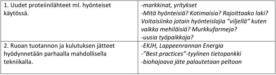 -markkinat, yritykset -Mitä hyönteisiä? Kotimaisia? Rajoittaako laki?