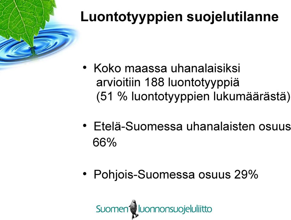 (51 % luontotyyppien lukumäärästä)