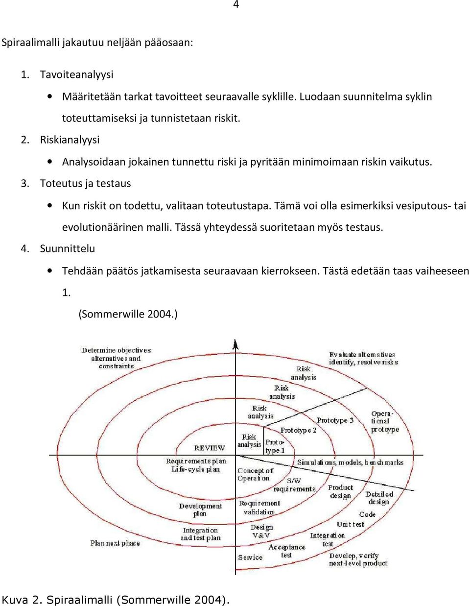 Riskianalyysi Analysoidaan jokainen tunnettu riski ja pyritään minimoimaan riskin vaikutus. 3.