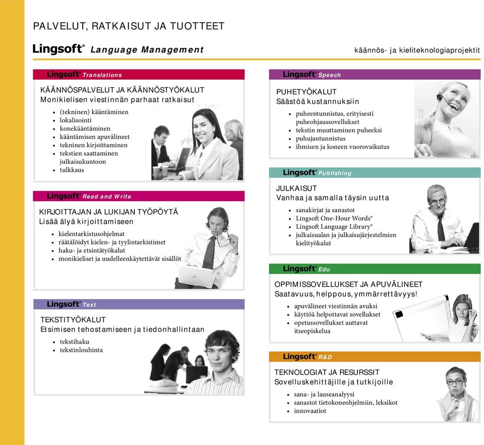 and Write kielentarkistusohjelmat räätälöidyt kielen- ja tyylintarkistimet haku- ja etsintätyökalut monikieliset ja uudelleenkäytettävät sisällöt TEKSTITYÖKALUT Etsimisen tehostamiseen ja