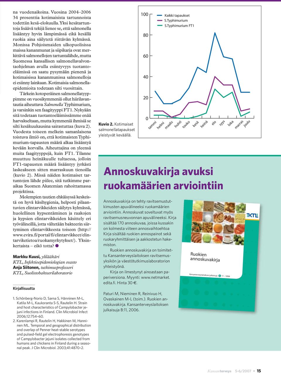 Monissa Pohjoismaiden ulkopuolisissa maissa kananmunat ja siipikarja ovat merkittävä salmonellojen tartuntalähde, mutta Suomessa kansallisen salmonellavalvontaohjelman avulla esiintyvyys