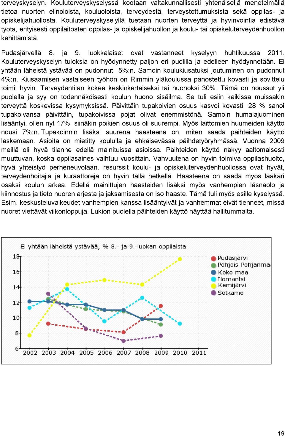 Kouluterveyskyselyllä tuetaan nuorten terveyttä ja hyvinvointia edistävä työtä, erityisesti oppilaitosten oppilas- ja opiskelijahuollon ja koulu- tai opiskeluterveydenhuollon kehittämistä.