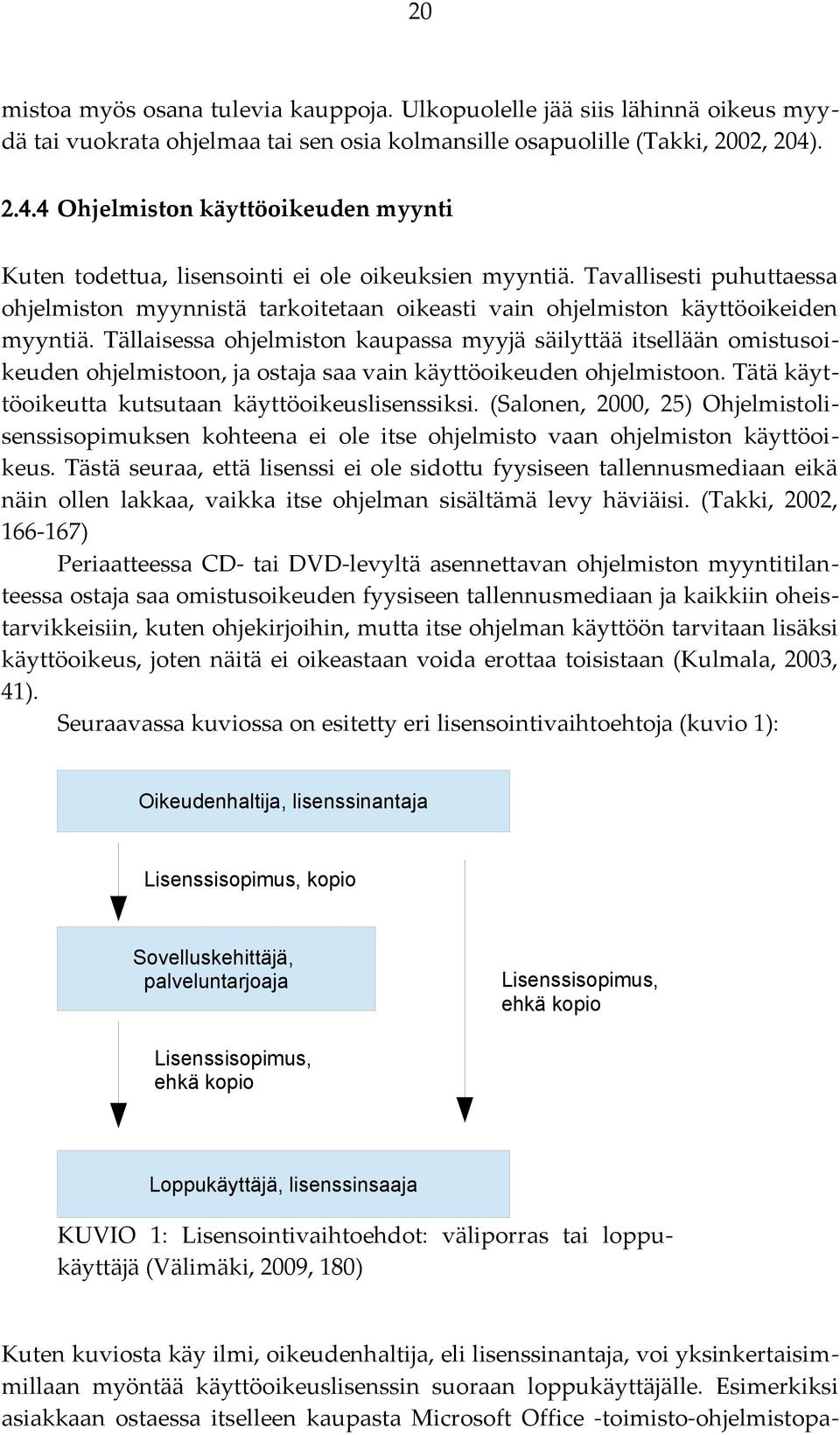 Tavallisesti puhuttaessa ohjelmiston myynnistä tarkoitetaan oikeasti vain ohjelmiston käyttöoikeiden myyntiä.