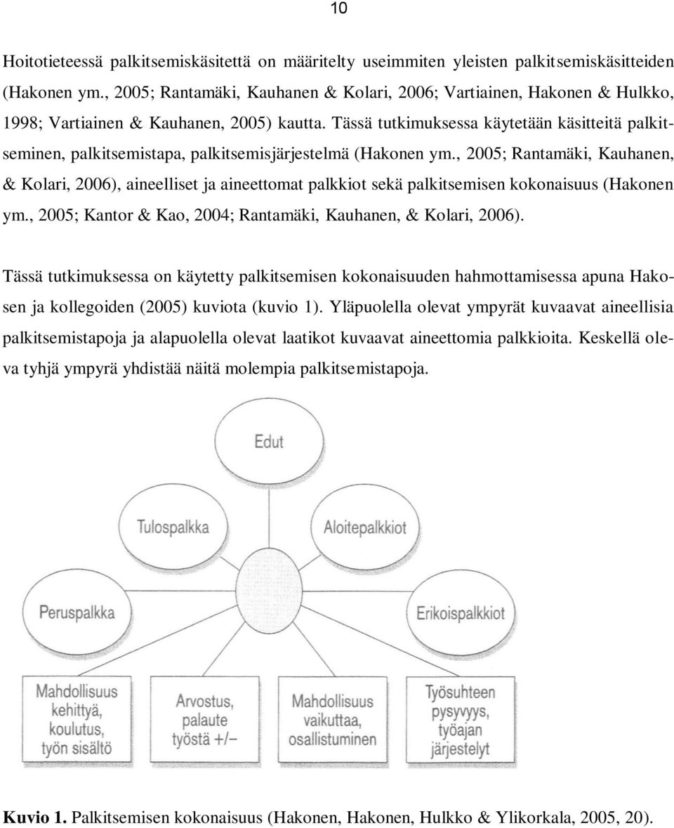 Tässä tutkimuksessa käytetään käsitteitä palkitseminen, palkitsemistapa, palkitsemisjärjestelmä (Hakonen ym.