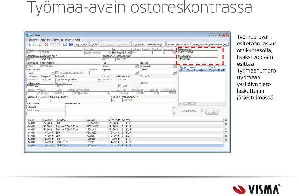 otsikkotasolla, lisäksi voidaan esittää