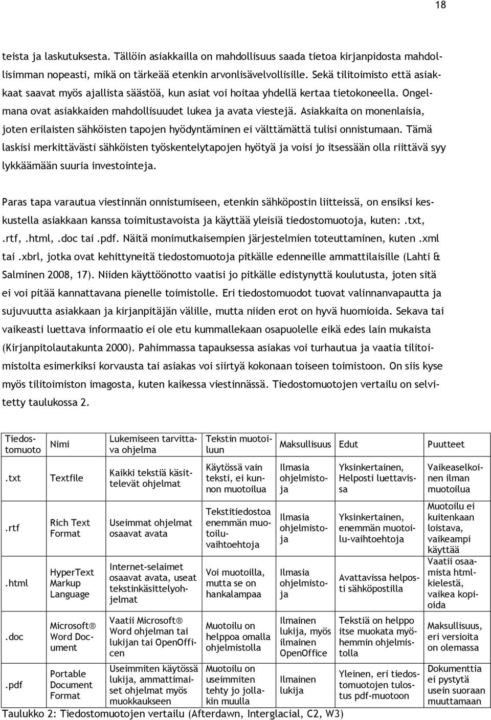 Asiakkaita on monenlaisia, joten erilaisten sähköisten tapojen hyödyntäminen ei välttämättä tulisi onnistumaan.