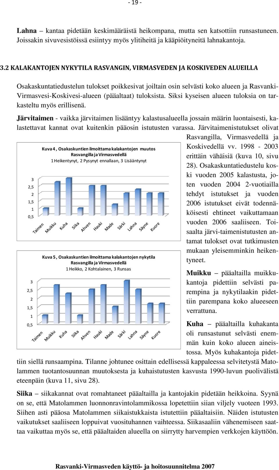 (pääaltaat) tuloksista. Siksi kyseisen alueen tuloksia on tarkasteltu myös erillisenä.