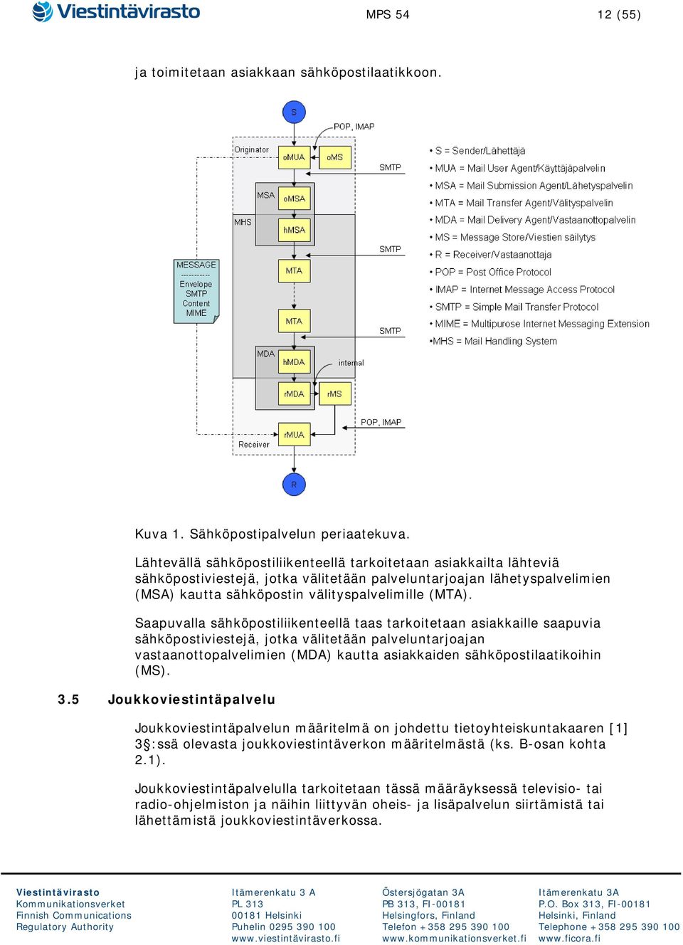 Saapuvalla sähköpostiliikenteellä taas tarkoitetaan asiakkaille saapuvia sähköpostiviestejä, jotka välitetään palveluntarjoajan vastaanottopalvelimien (MDA) kautta asiakkaiden sähköpostilaatikoihin