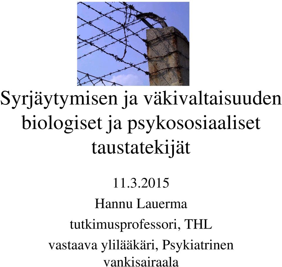 taustatekijät 11.3.