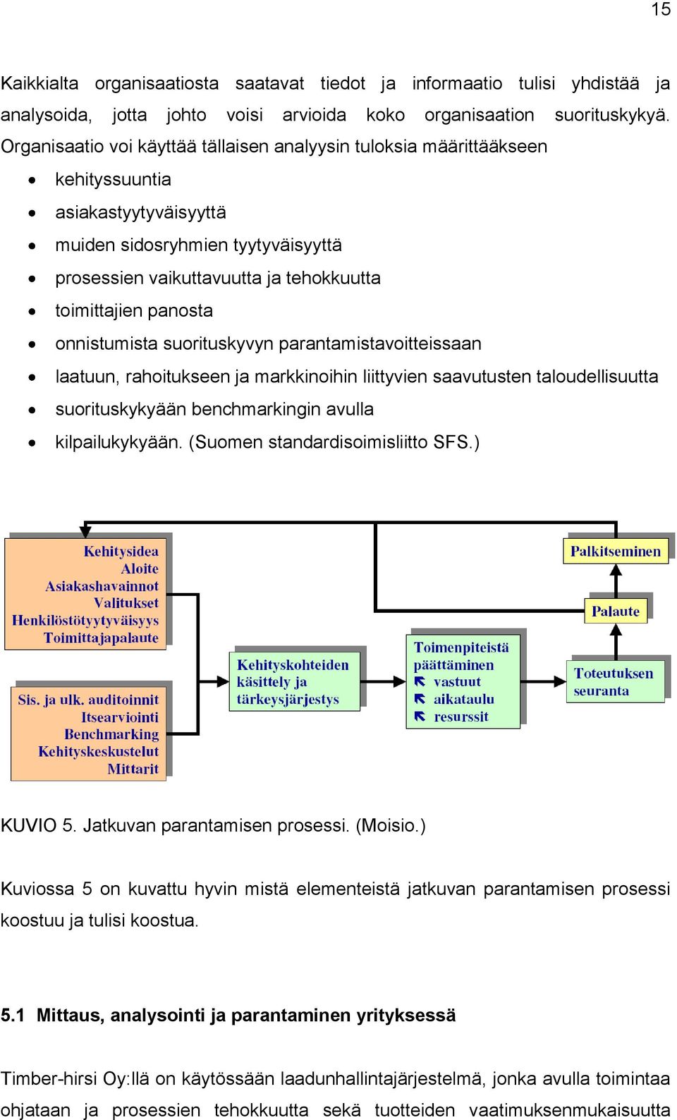 panosta onnistumista suorituskyvyn parantamistavoitteissaan laatuun, rahoitukseen ja markkinoihin liittyvien saavutusten taloudellisuutta suorituskykyään benchmarkingin avulla kilpailukykyään.