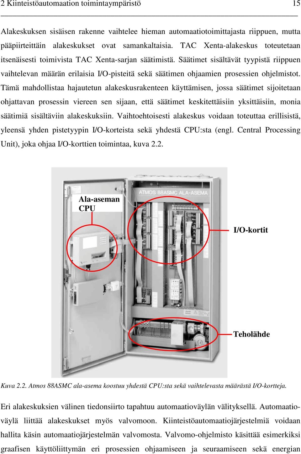 Säätimet sisältävät tyypistä riippuen vaihtelevan määrän erilaisia I/O-pisteitä sekä säätimen ohjaamien prosessien ohjelmistot.