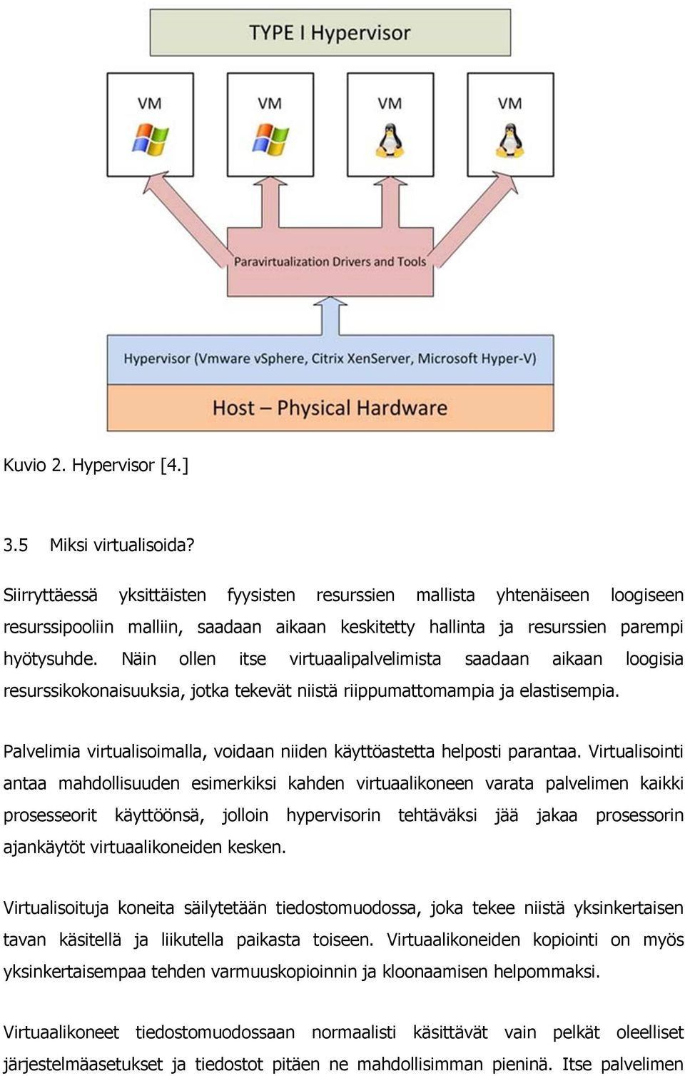 Näin ollen itse virtuaalipalvelimista saadaan aikaan loogisia resurssikokonaisuuksia, jotka tekevät niistä riippumattomampia ja elastisempia.