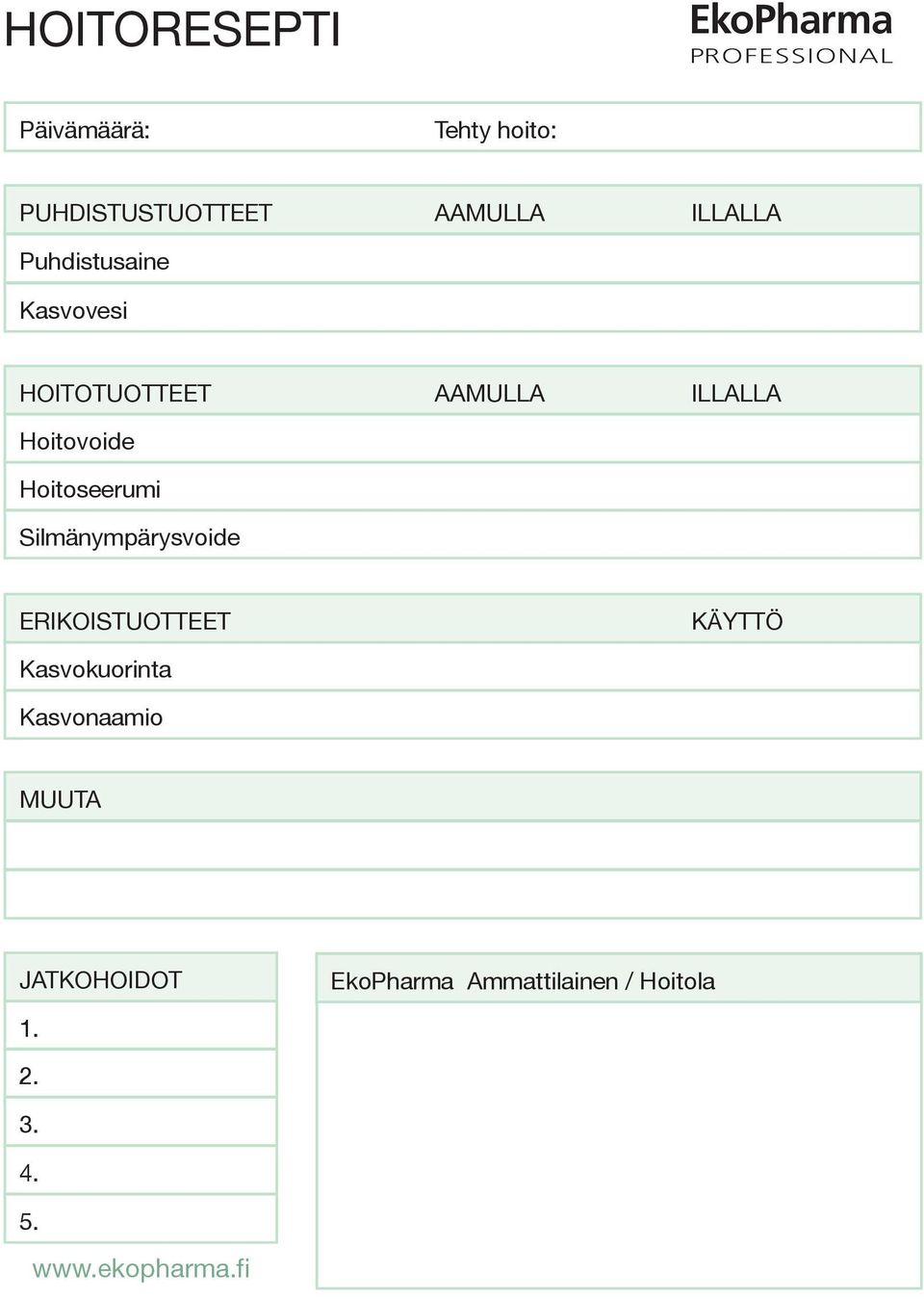 Hoitoseerumi Silmänympärysvoide ERIKOISTUOTTEET KÄYTTÖ Kasvokuorinta