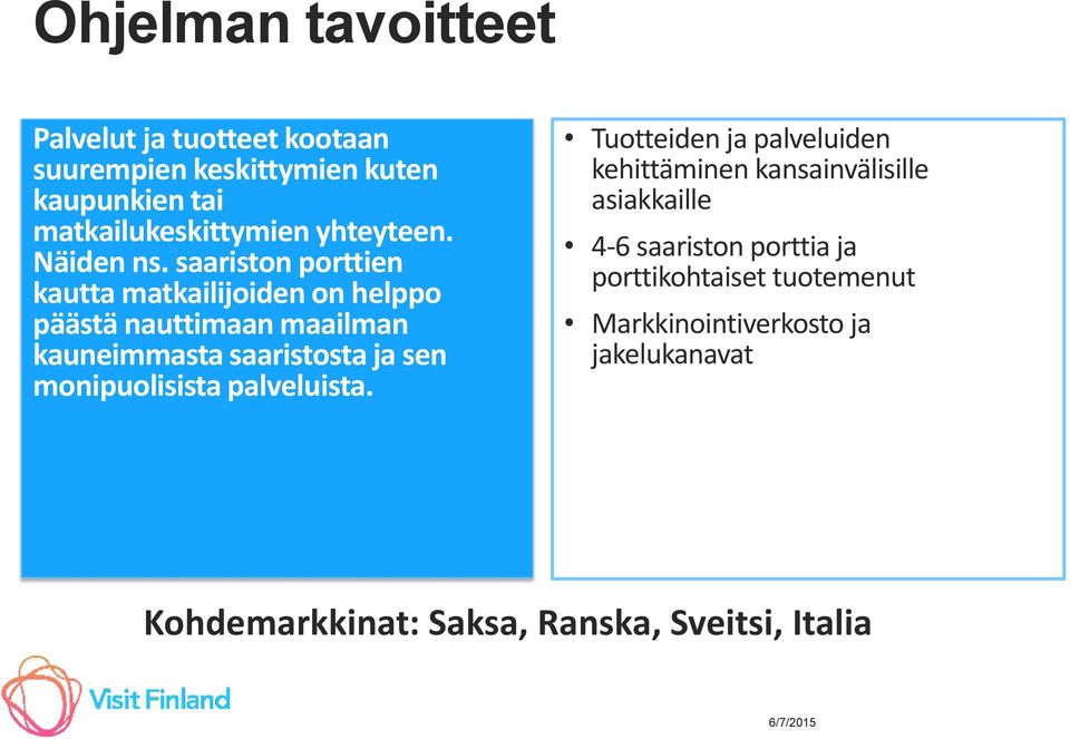 saariston porttien kautta matkailijoiden on helppo päästä nauttimaan maailman kauneimmasta saaristosta ja sen