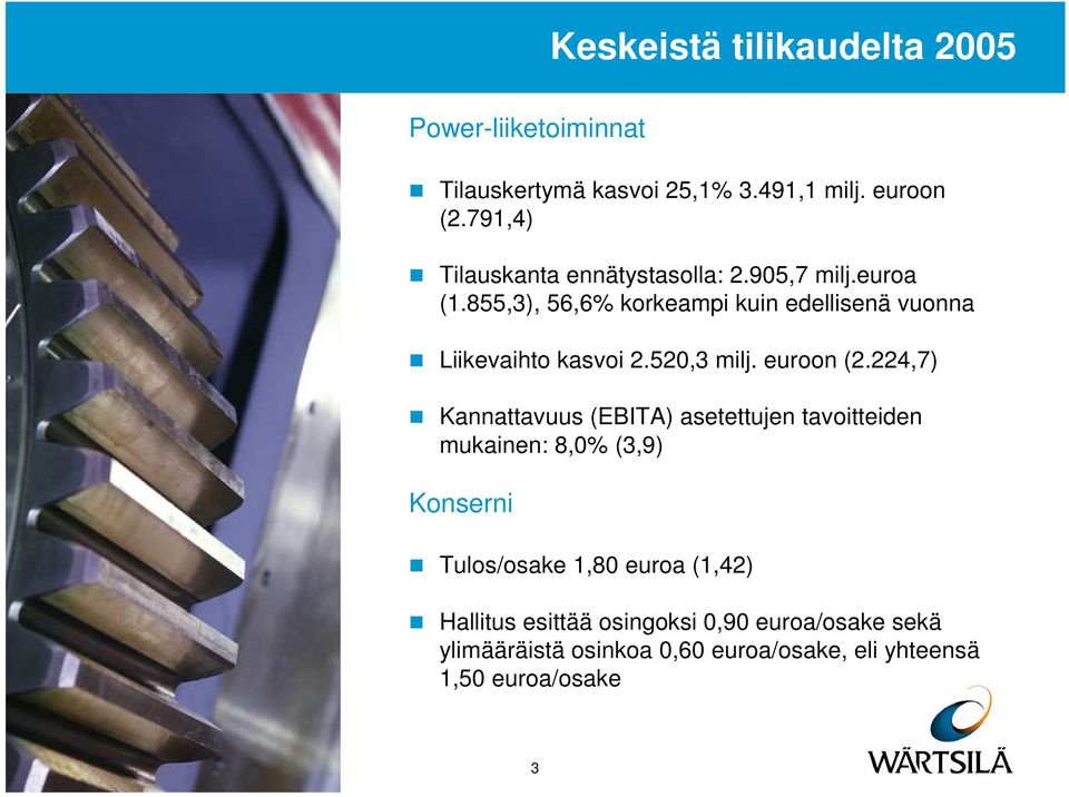 855,3), 56,6% korkeampi kuin edellisenä vuonna Liikevaihto kasvoi 2.52,3 milj. euroon (2.