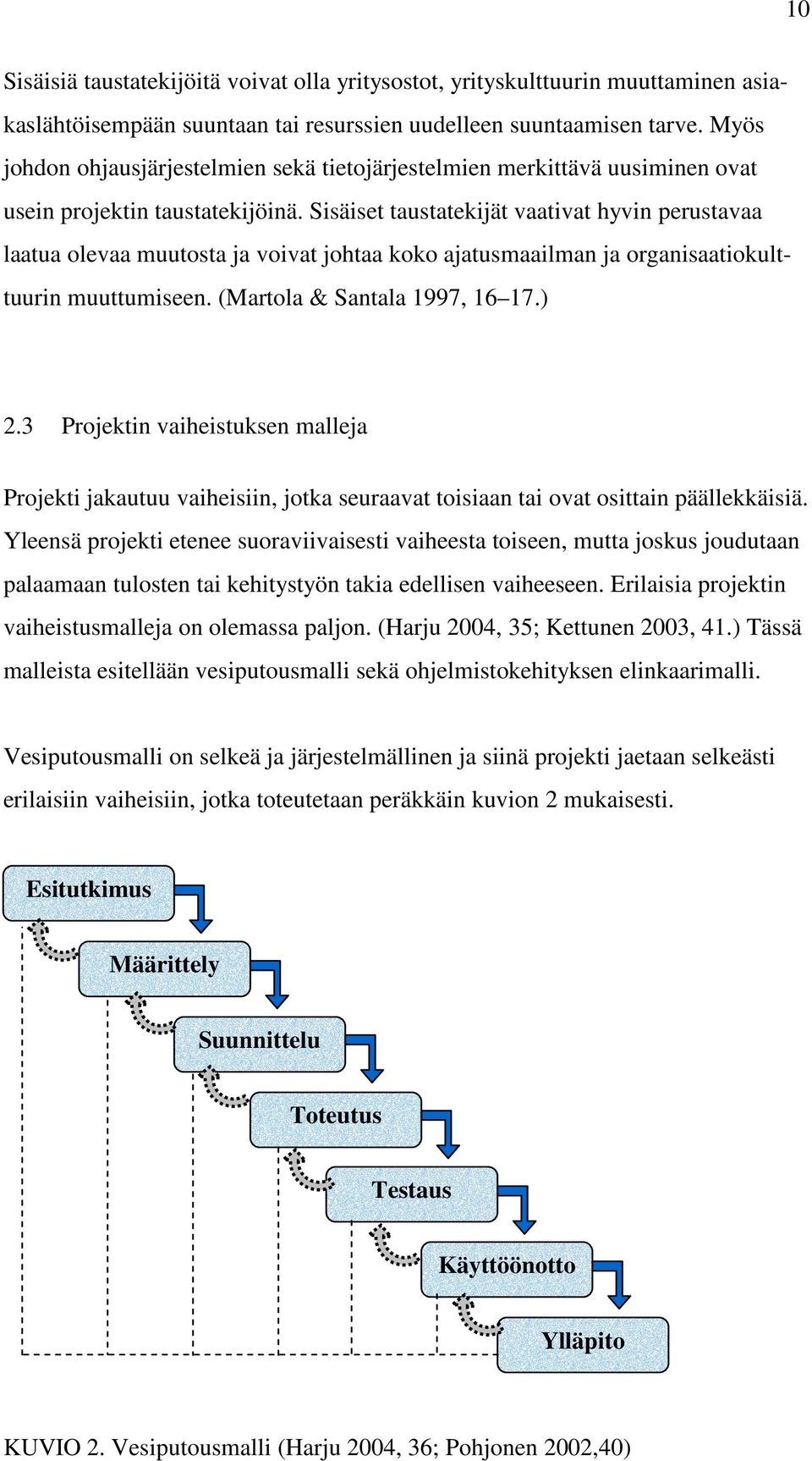 Sisäiset taustatekijät vaativat hyvin perustavaa laatua olevaa muutosta ja voivat johtaa koko ajatusmaailman ja organisaatiokulttuurin muuttumiseen. (Martola & Santala 1997, 16 17.) 2.