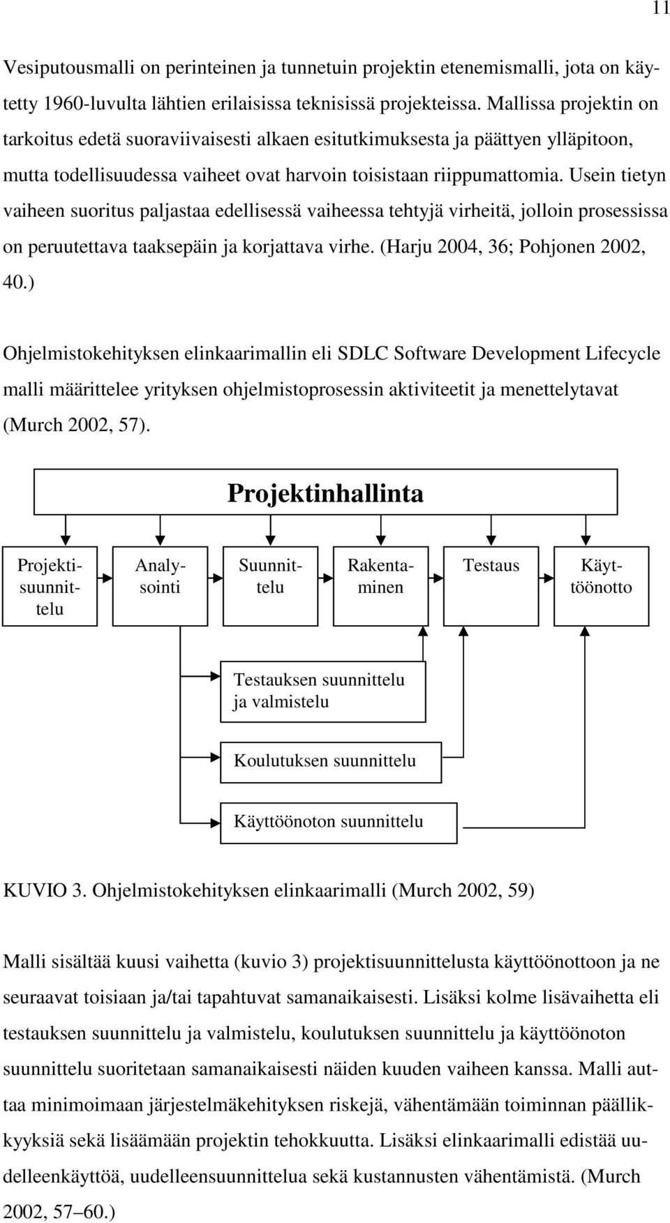 Usein tietyn vaiheen suoritus paljastaa edellisessä vaiheessa tehtyjä virheitä, jolloin prosessissa on peruutettava taaksepäin ja korjattava virhe. (Harju 2004, 36; Pohjonen 2002, 40.