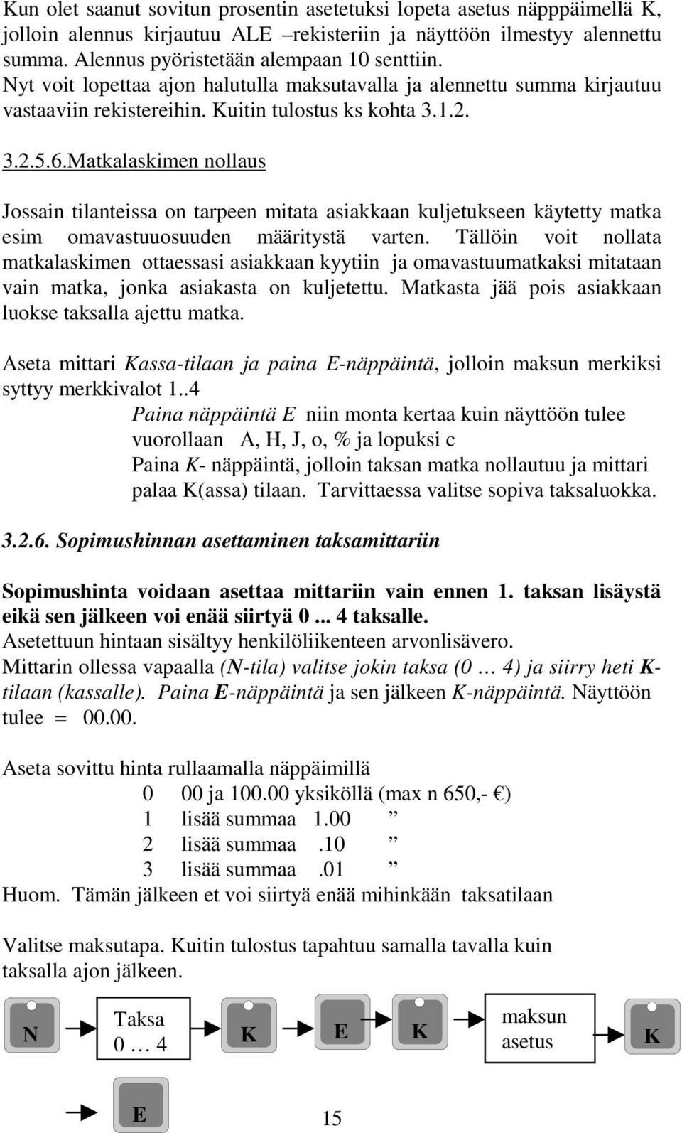 Matkalaskimen nollaus Jossain tilanteissa on tarpeen mitata asiakkaan kuljetukseen käytetty matka esim omavastuuosuuden määritystä varten.