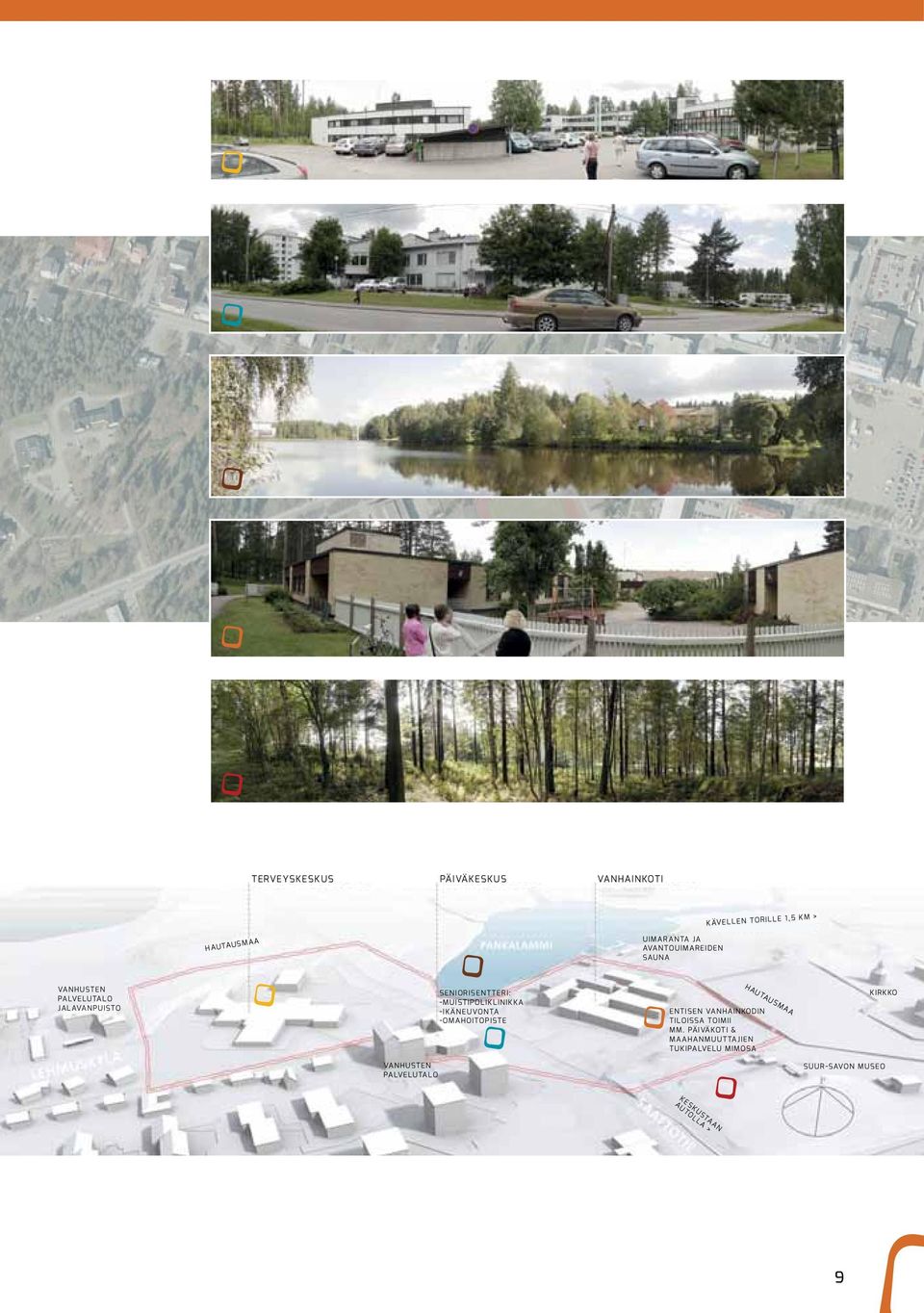-muistipoliklinikka -ikäneuvonta entisen vanhainkodin hautausmaa kirkko -omahoitopiste