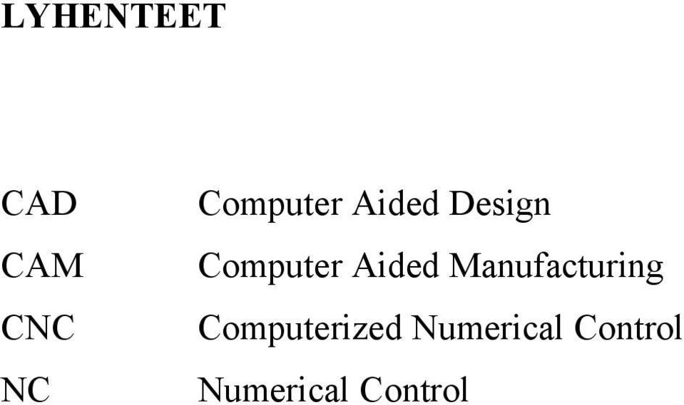 Manufacturing CNC Computerized