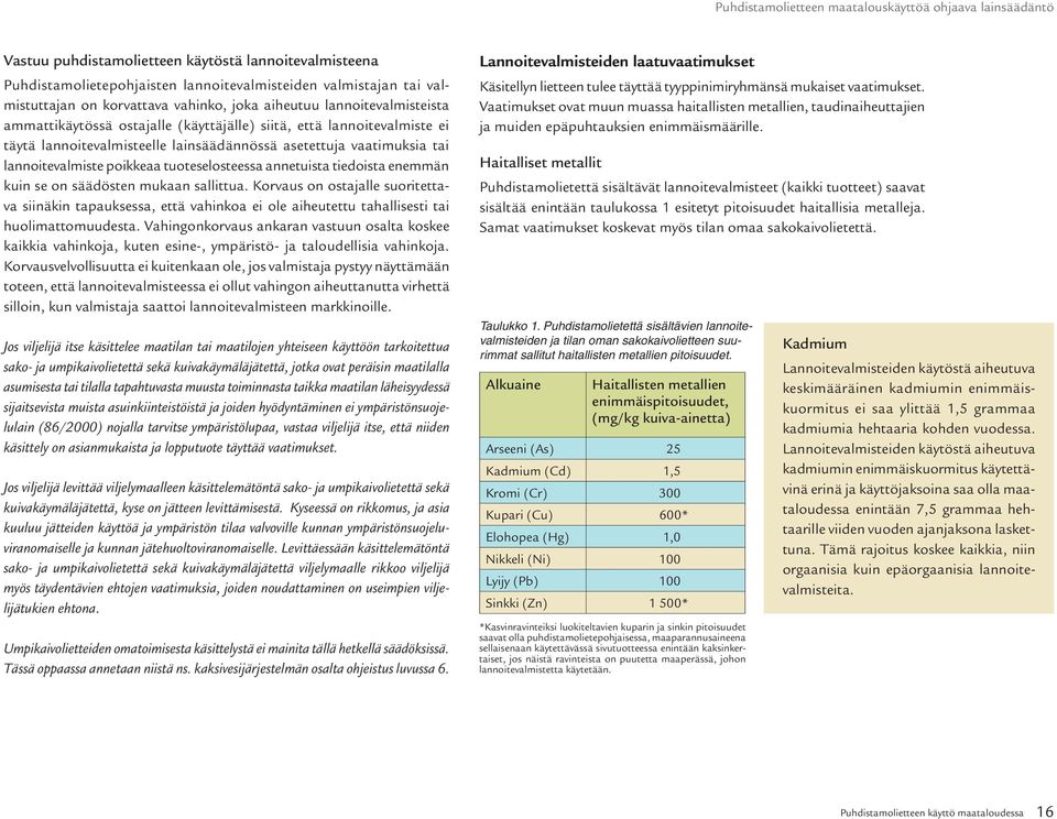 lannoitevalmiste poikkeaa tuoteselosteessa annetuista tiedoista enemmän kuin se on säädösten mukaan sallittua.