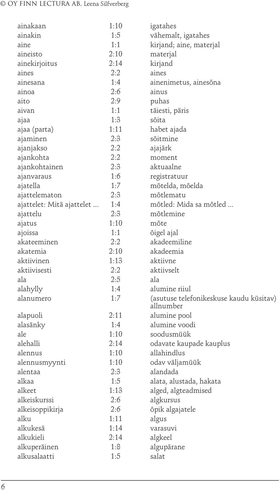 registratuur ajatella 1:7 mõtelda, mõelda ajattelematon 2:3 mõtlematu ajattelet: Mitä ajattelet... 1:4 mõtled: Mida sa mõtled.