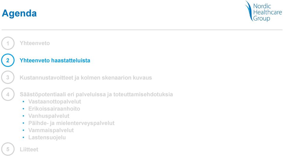 toteuttamisehdotuksia Vastaanottopalvelut Erikoissairaanhoito