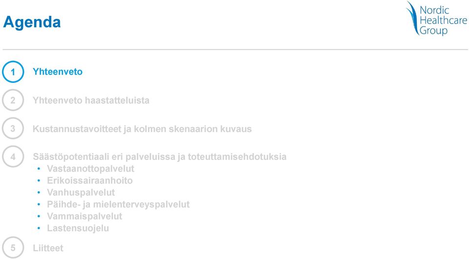 toteuttamisehdotuksia Vastaanottopalvelut Erikoissairaanhoito
