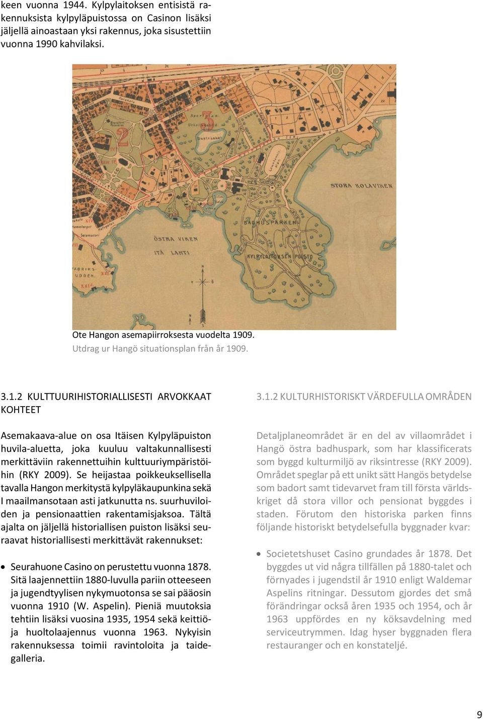 09. Utdrag ur Hangö situationsplan från år 19