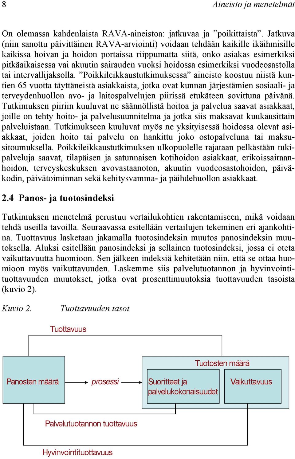 sairauden vuoksi hoidossa esimerkiksi vuodeosastolla tai intervallijaksolla.