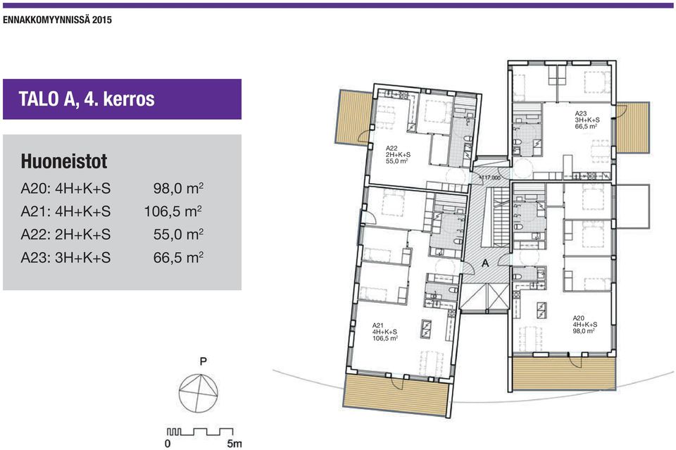 A20: 4H+K+S 98,0 m 2 A21: 4H+K+S 106,5 m 2