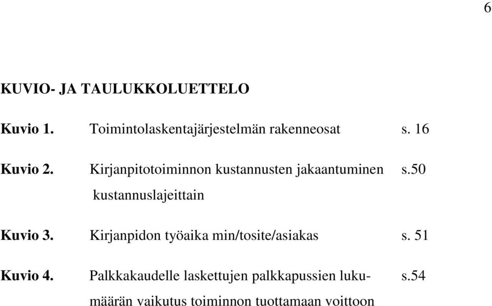 50 kustannuslajeittain Kuvio 3. Kirjanpidon työaika min/tosite/asiakas s.