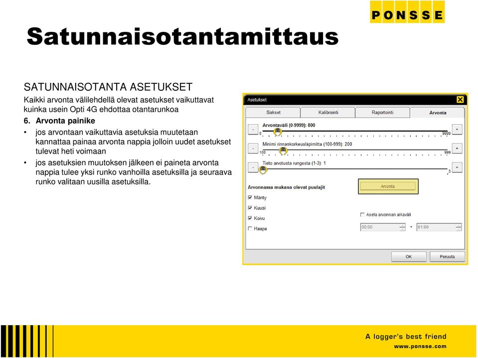 Arvonta painike jos arvontaan vaikuttavia asetuksia muutetaan kannattaa painaa arvonta nappia jolloin uudet