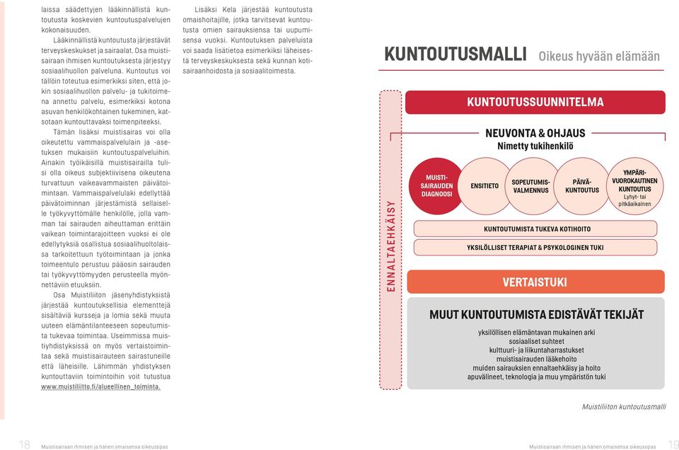 Kuntoutus voi tällöin toteutua esimerkiksi siten, että jokin sosiaalihuollon palvelu- ja tukitoimena annettu palvelu, esimerkiksi kotona asuvan henkilökohtainen tukeminen, katsotaan kuntouttavaksi