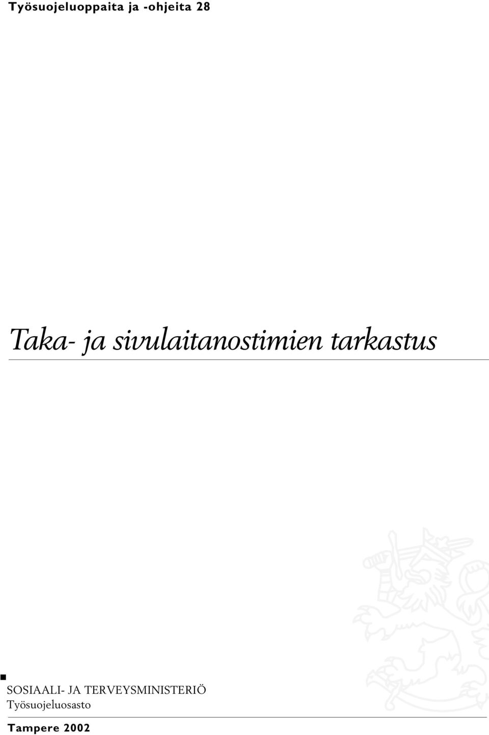 tarkastus SOSIAALI- JA