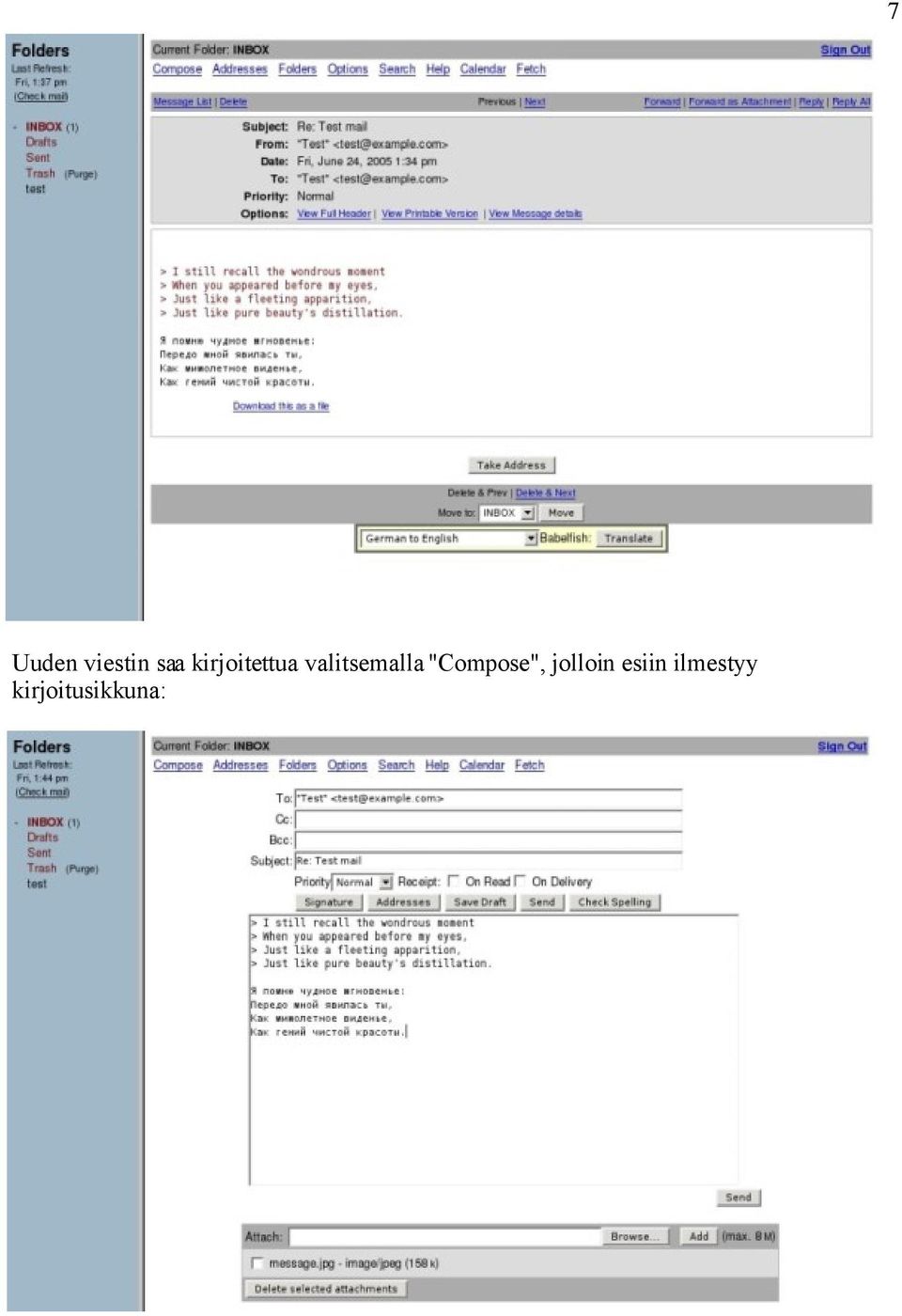 valitsemalla "Compose",