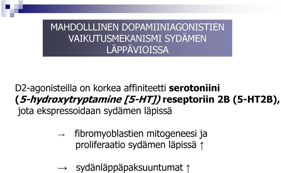 [5-HT]) reseptoriin 2B (5-HT2B), jota ekspressoidaan sydämen läpissä