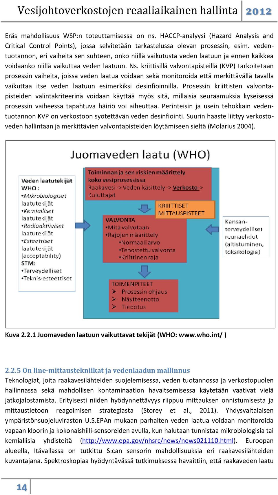 kriittisillä valvontapisteillä (KVP) tarkoitetaan prosessin vaiheita, joissa veden laatua voidaan sekä monitoroida että merkittävällä tavalla vaikuttaa itse veden laatuun esimerkiksi desinfioinnilla.