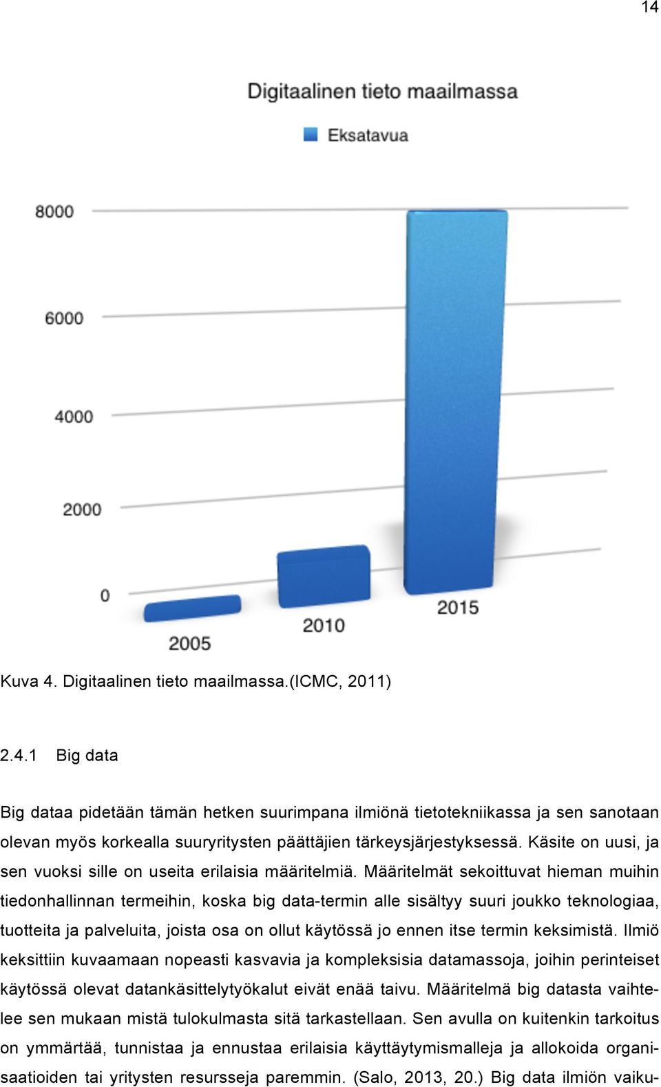 Määritelmät sekoittuvat hieman muihin tiedonhallinnan termeihin, koska big data-termin alle sisältyy suuri joukko teknologiaa, tuotteita ja palveluita, joista osa on ollut käytössä jo ennen itse