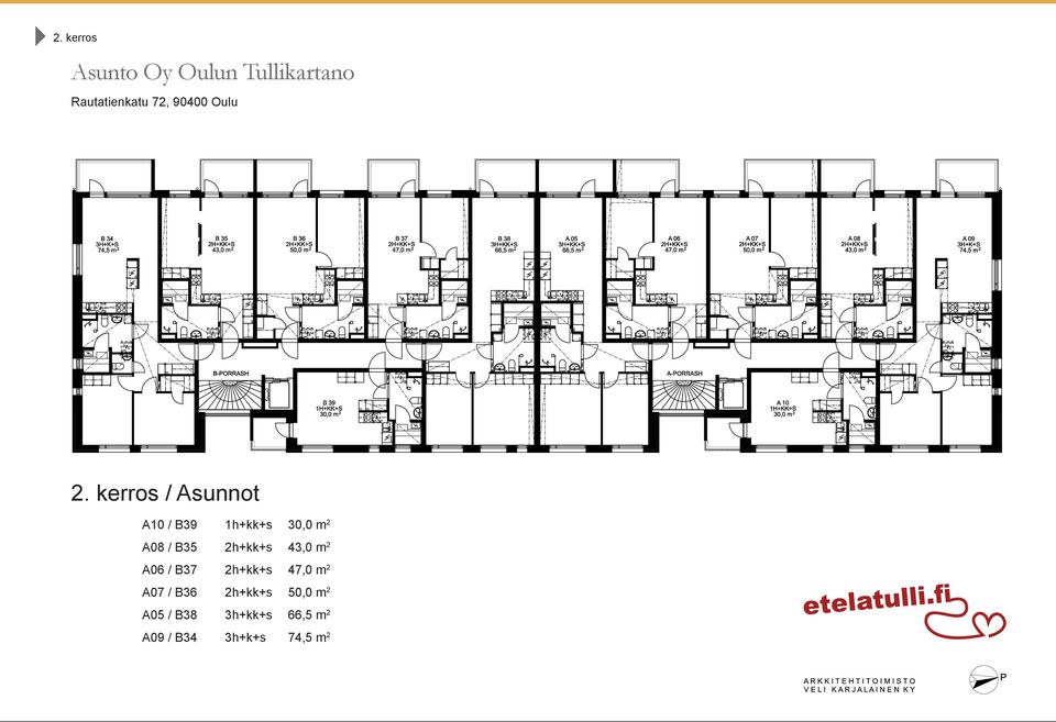 / B35 2h+kk+s 43,0 m 2 A06 / B37 2h+kk+s 47,0 m